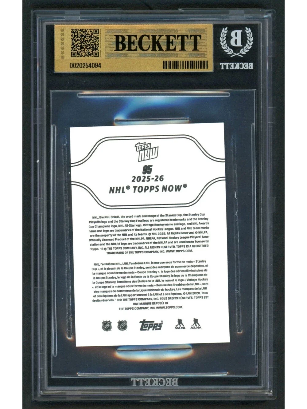 2025-26 Topps Now Sticker #95 Matthew Schaefer  Rookie (RC) BGS 9.5 Gem Mint